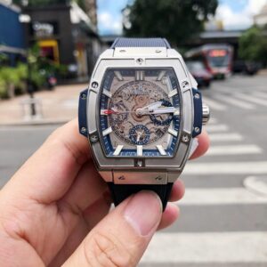 ĐỒNG HỒ HUBLOT BIG BANG OF SPIRIT FAKE 11 MÁY THỤY SỸ MÀU XANH THAN HB 45MM