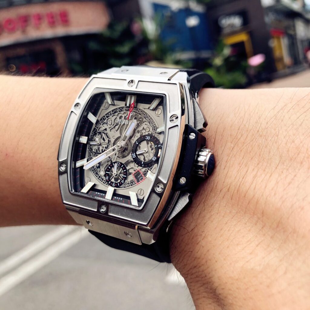 ĐỒNG HỒ HUBLOT BIG BANG UNICO SANG BLEU II TITANIUM REPLICA CAO CẤP HB FACTORY 45MM