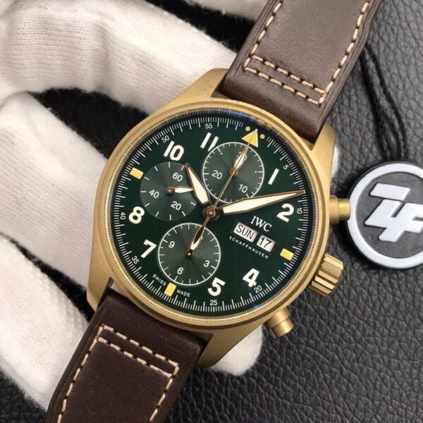 ĐỒNG HỒ IWC PILOT’S IW377721CHRONOGRAPH REPLICA 11 NAM MẶT XANH ZF FACTORY 41MM