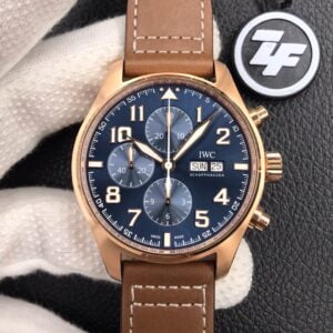 ĐỒNG HỒ IWC PILOT’S IW377721CHRONOGRAPH REPLICA 11 NAM DÂY DA MÀU NÂU ZF FACTORY 41MM