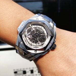 ĐỒNG HỒ HUBLOT BIG BANG UNICO SANG BLEU II TITANIUM REPLICA CAO CẤP HB FACTORY 45MM