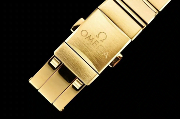 dong ho nu omega constellation mat trang day vang replica 25mm 7