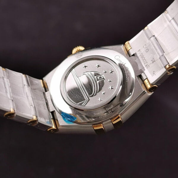 dong ho nu omega constellation mat vang dinh da replica 28mm 4 1