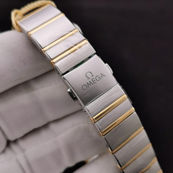 dong ho nu omega constellation mat vang dinh da replica 28mm 5 1