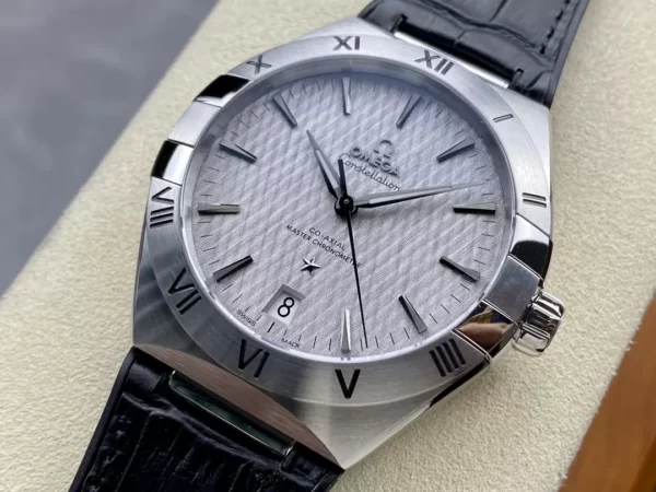 dong ho omega constellation mau bac replica 41mm 3