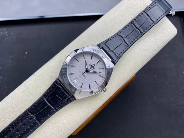 dong ho omega constellation mau bac replica 41mm 4