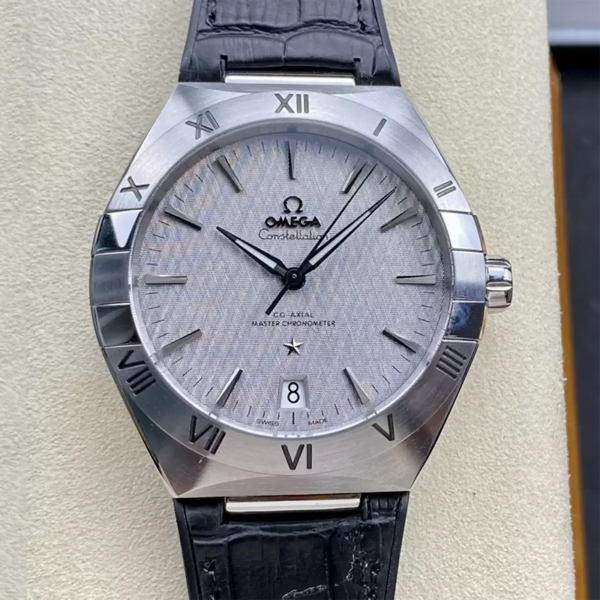 dong ho omega constellation mau bac replica 41mm 9