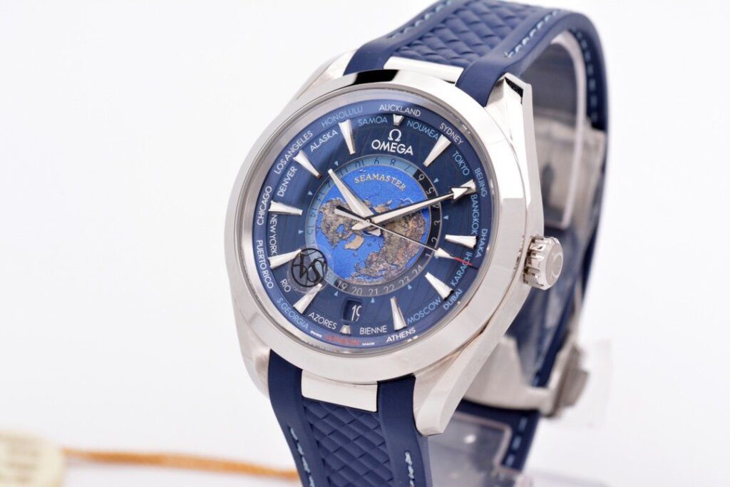 dong ho omega seamaster mtawj mau xanh replica 435mm 1