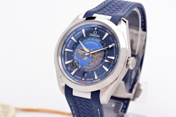 dong ho omega seamaster mtawj mau xanh replica 435mm 1