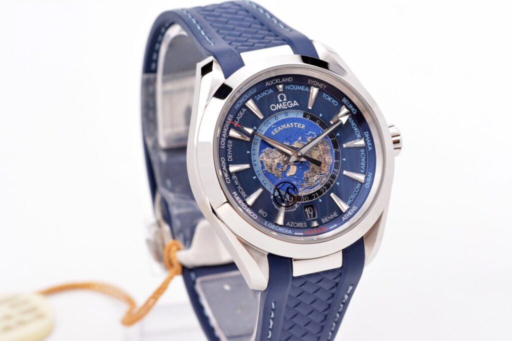 dong ho omega seamaster mtawj mau xanh replica 435mm 2