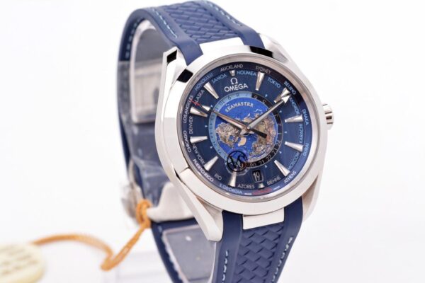 dong ho omega seamaster mtawj mau xanh replica 435mm 2