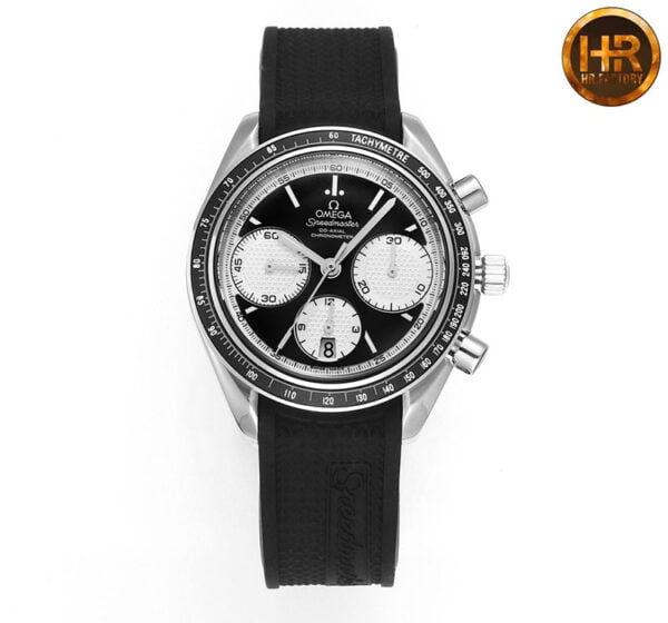 dong ho omega speedmaster mat mau den trang replica 40mm 1