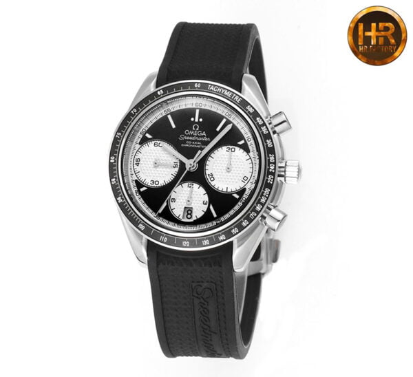 dong ho omega speedmaster mat mau den trang replica 40mm 2