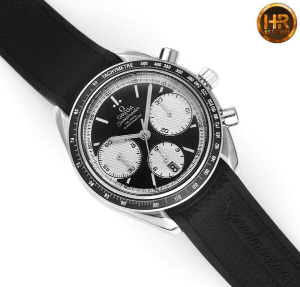 dong ho omega speedmaster mat mau den trang replica 40mm 4