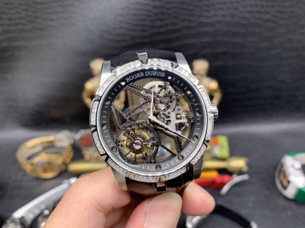 Đồng Hồ Nam Roger Dubuis Excalibur king siêu mỏng Đính Đá RDDBEX0393