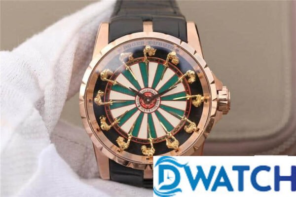 ĐỒNG HỒ NAM ROGER DUBUIS MẶT SỐ TRÁNG MEN REPLICA CAO CẤP RDDBEX0398 45MM