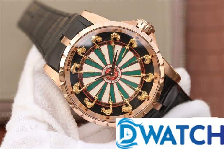 ĐỒNG HỒ NAM ROGER DUBUIS MẶT SỐ TRÁNG MEN REPLICA CAO CẤP RDDBEX0398 45MM