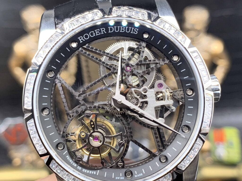 Đồng Hồ Nam Roger Dubuis Excalibur king siêu mỏng Đính Đá RDDBEX0393