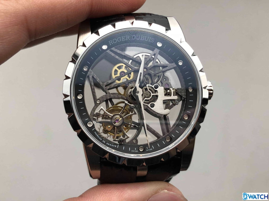 ĐỒNG HỒ NAM ROGER DUBUIS EXCALIBUR TOURBILLON REPLICA CAO CẤP RDDBEX0393 42MM