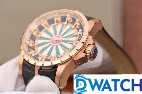 ĐỒNG HỒ NAM ROGER DUBUIS MẶT SỐ TRÁNG MEN REPLICA CAO CẤP RDDBEX0398 45MM