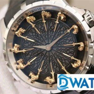 Đồng Hồ Nam Roger Dubuis Hiệp Sĩ Bàn Tròn Dây Da RDDBEX0495 Replica 11 45mm