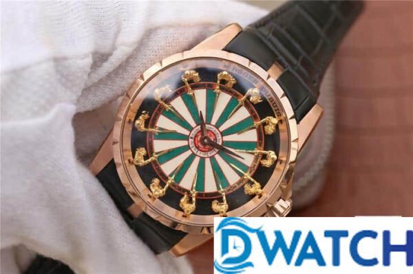 ĐỒNG HỒ NAM ROGER DUBUIS MẶT SỐ TRÁNG MEN REPLICA CAO CẤP RDDBEX0398 45MM