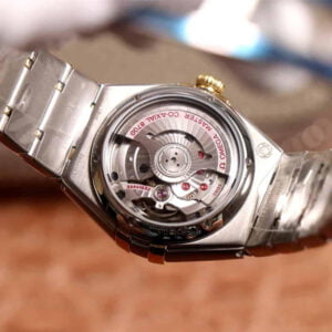 dong ho nu omega constellation mat vang vien tron replica 29mm 5