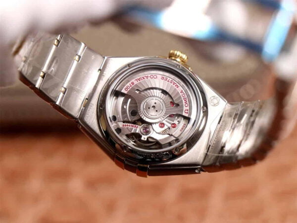 dong ho nu omega constellation mat vang vien tron replica 29mm 5