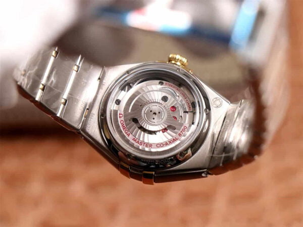 dong ho nu omega constellation mat vang vien tron replica 29mm 6