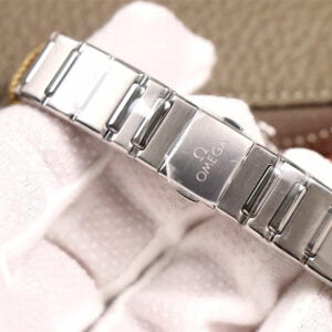 dong ho nu omega constellation vien da day thep replica 29mm 5