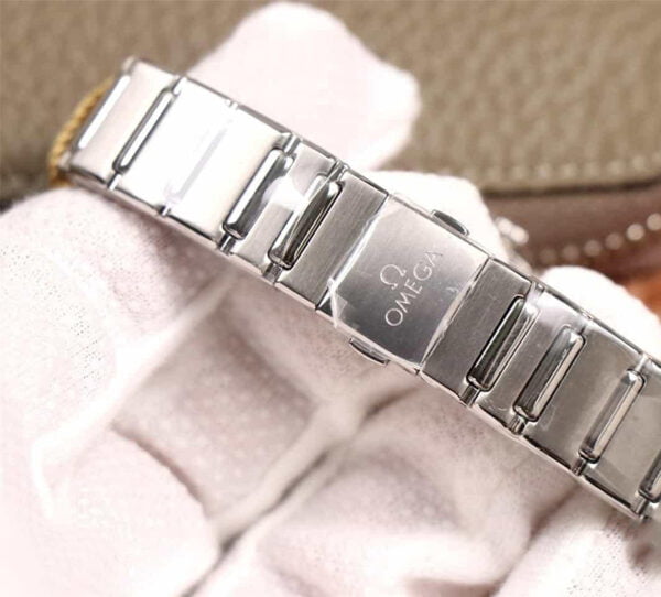 dong ho nu omega constellation vien da day thep replica 29mm 5