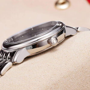 dong ho nu omega de ville mat xam replica 32 7mm 4