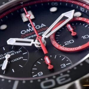 dong ho omega chronograph series black red day thep replica cao cap 44 mm 4