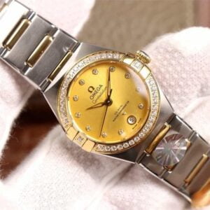 dong ho omega constellation 5th day kim loai diamond gold cao cap 29mm 1