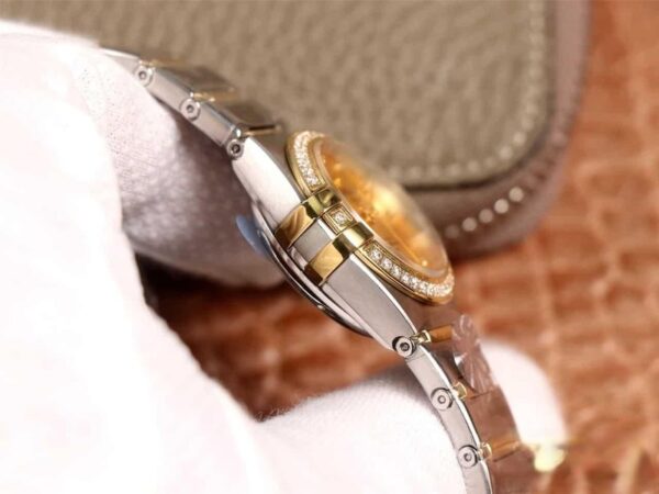 dong ho omega constellation 5th day kim loai diamond gold cao cap 29mm 9