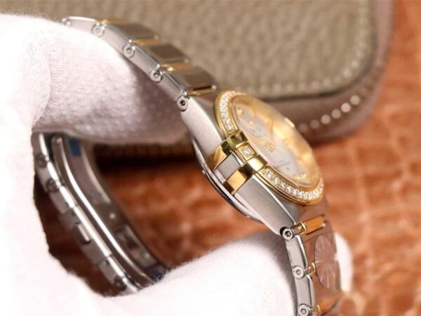 dong ho omega constellation 5th day kim loai diamond white cao cap 29mm 6