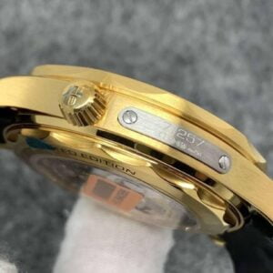 dong ho omega seamaster factory vs day cao su gold black replica cao cap 42m 5