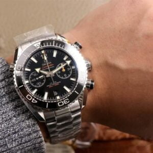 dong ho omega seamaster planet ocean 600m chronograph day kim loai might night black replica cao cap 455m 4