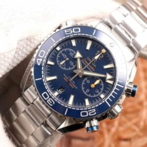 dong ho omega seamaster planet ocean 600m chronograph day kim loai sea blue replica cao cap 455m 3