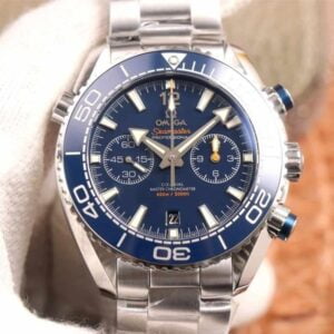 dong ho omega seamaster planet ocean 600m chronograph day kim loai sea blue replica cao cap 455m 6