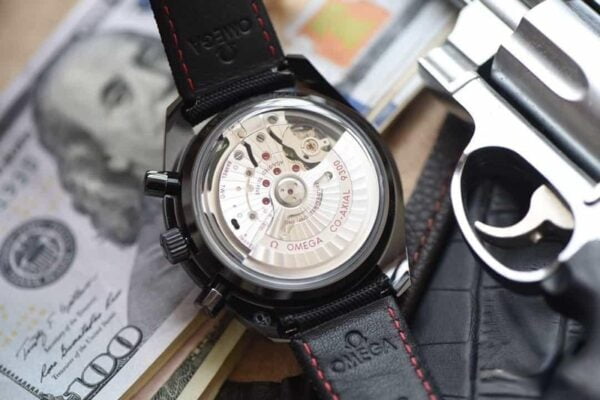 dong ho omega superback day vai den replica cao cap 44mm 9