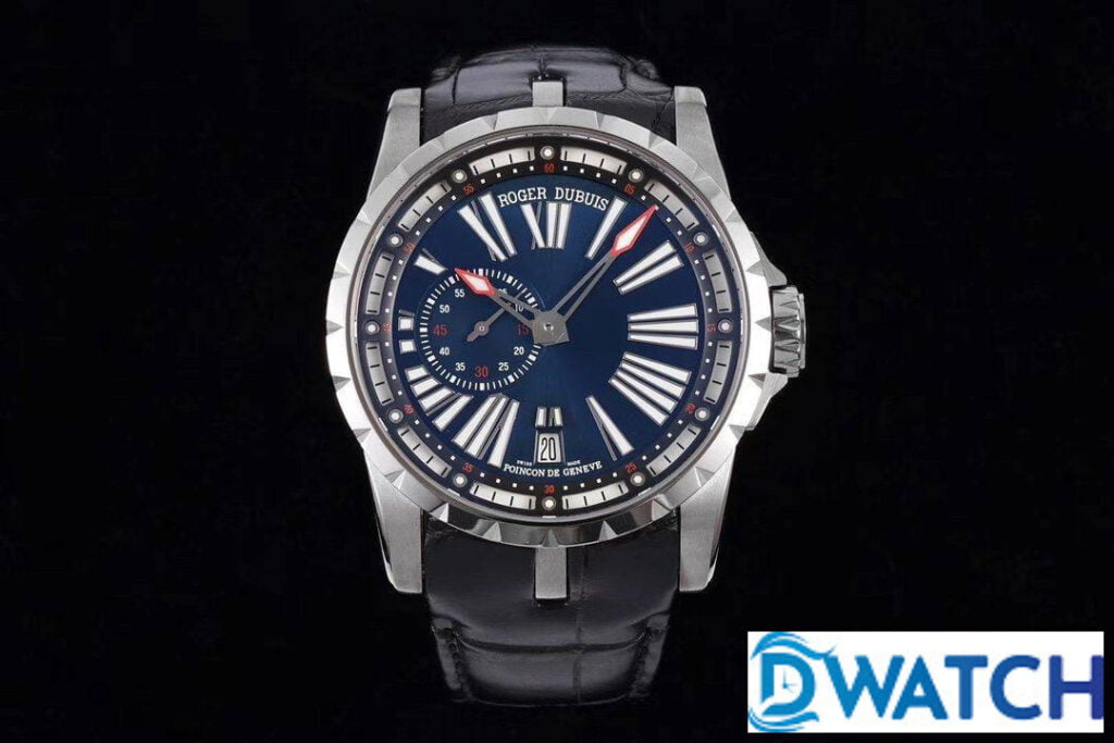 Đồng Hồ Nam Roger Dubuis Excalibur Mặt Tròn Dây Đeo Da Cá Sấu Cao Cấp