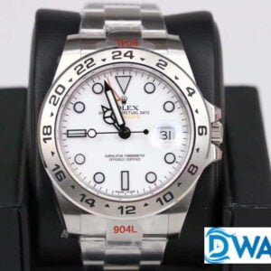 ĐỒNG HỒ ROLEX EXPLORER II ULTIMATE V2 NAM MÁY CƠ DÂY KIM LOẠI REPLICA 1:1 CAO CẤP 40MM