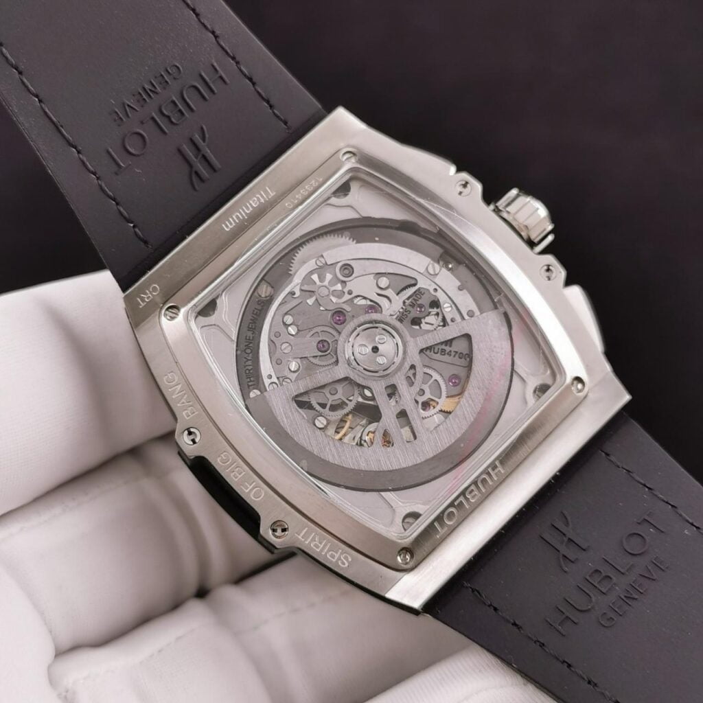 ĐỒNG HỒ NAM MÁY CƠ ĐÍNH FULL ĐÁ HUBLOT SPIRIT OF BIG BANG REPLICA 1:1 CAO CẤP 42MM