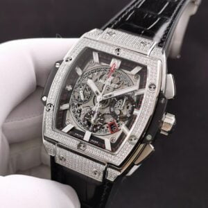 ĐỒNG HỒ NAM MÁY CƠ ĐÍNH FULL ĐÁ HUBLOT SPIRIT OF BIG BANG REPLICA 1:1 CAO CẤP 42MM