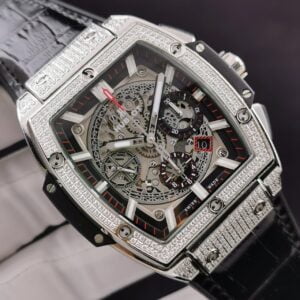 ĐỒNG HỒ NAM MÁY CƠ ĐÍNH FULL ĐÁ HUBLOT SPIRIT OF BIG BANG REPLICA 1:1 CAO CẤP 42MM