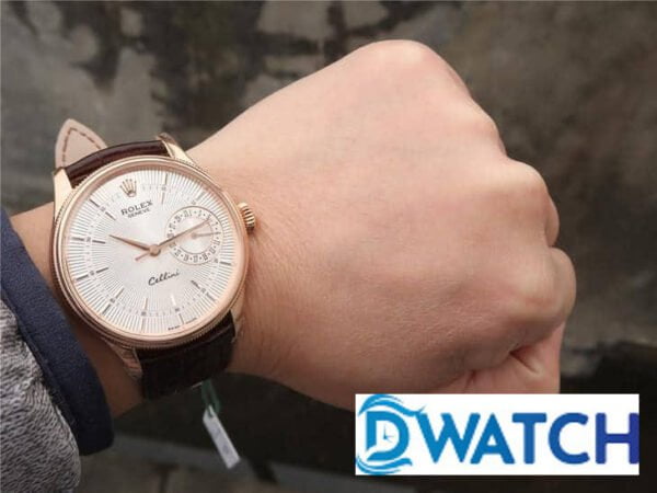 ĐỒNG HỒ ROLEX CELLINI NAM MÁY CƠ DÂY DA MẶT TRẮNG MKS FACTORY REPLICA 1:1 CAO CẤP 39MM