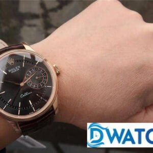 ĐỒNG HỒ CƠ NAM DÂY DA MẶT TRẮNG ROLEX CELLINI MKS FACTORY REPLICA 1:1 CAO CẤP 39MM