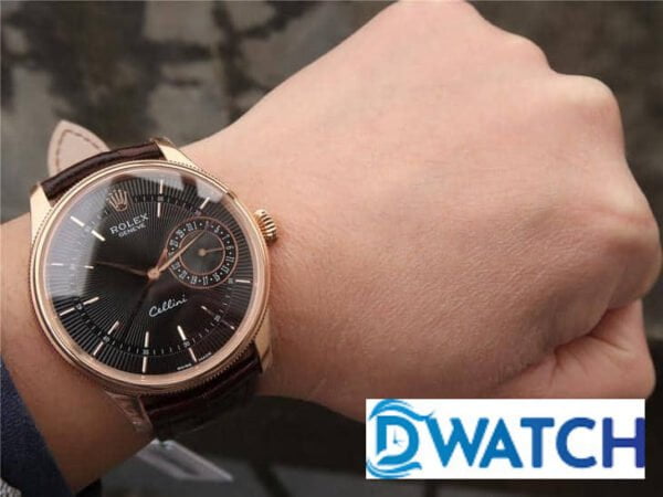 ĐỒNG HỒ CƠ NAM DÂY DA MẶT TRẮNG ROLEX CELLINI MKS FACTORY REPLICA 1:1 CAO CẤP 39MM