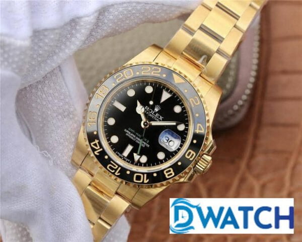 ĐỒNG HỒ ROLEX GMT-MASTER ll NAM MÁY CƠ MẶT ĐEN 4 KIM EW FACTORY REP 1:1 CAO CẤP 40MM